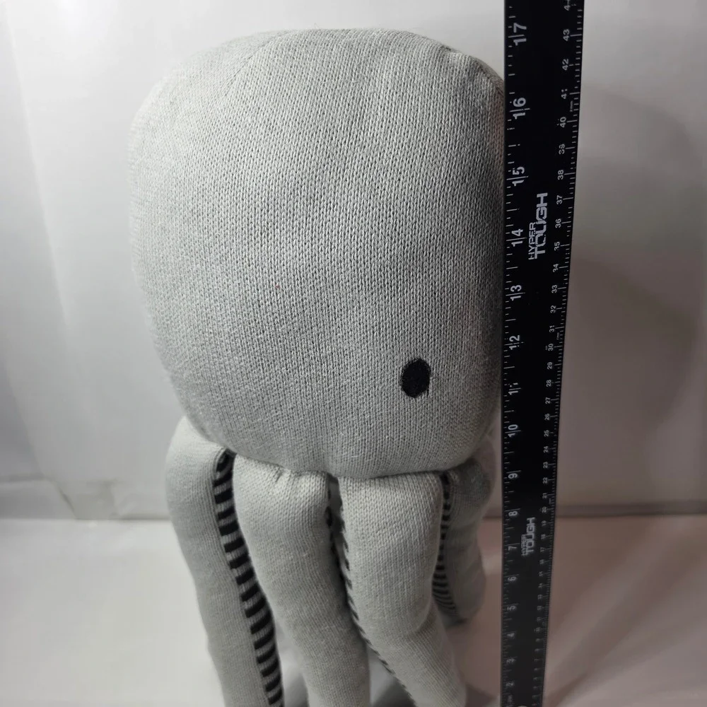 Pillowfort Target Gray Octopus Knit Throw Pillow Plush Nautical Decor 18